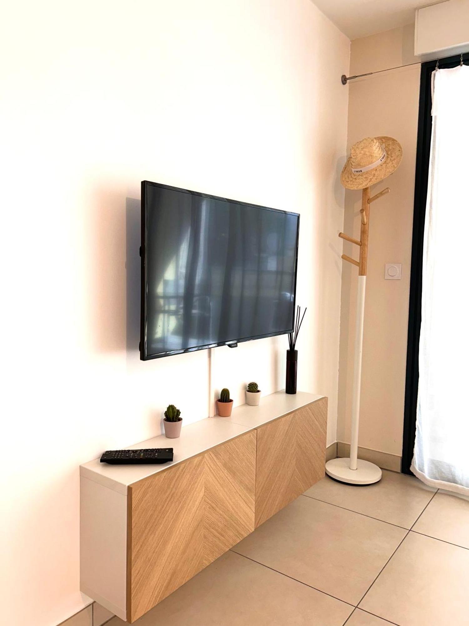 Studio Neuf - Portes De Monaco - Confort - Wifi - Clim 외부 사진